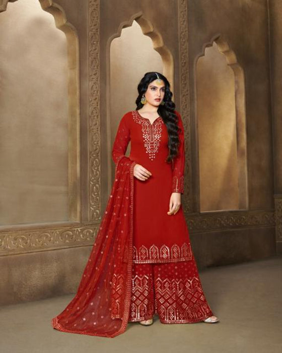 Semi Stitched Sharara Suit ...